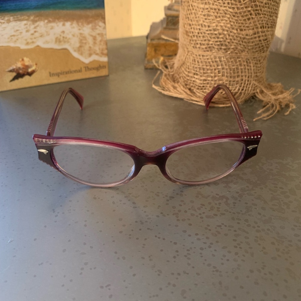 Jean Lafont glasses, PURPLE acetate frame. CLASSY! Made in France.